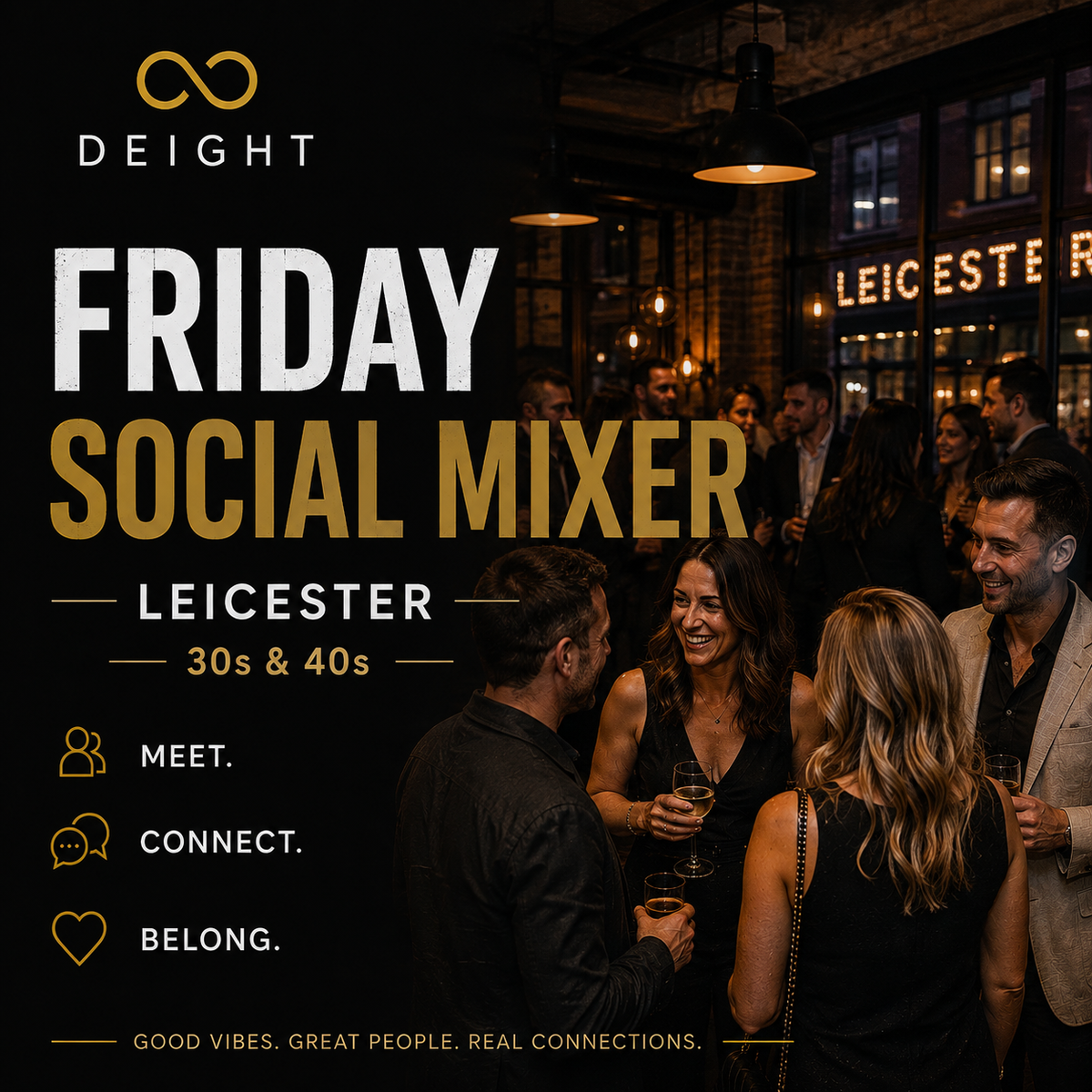 23 October 2026 | Friday Social Mixer | Leicester | Member Booking | 30s & 40s